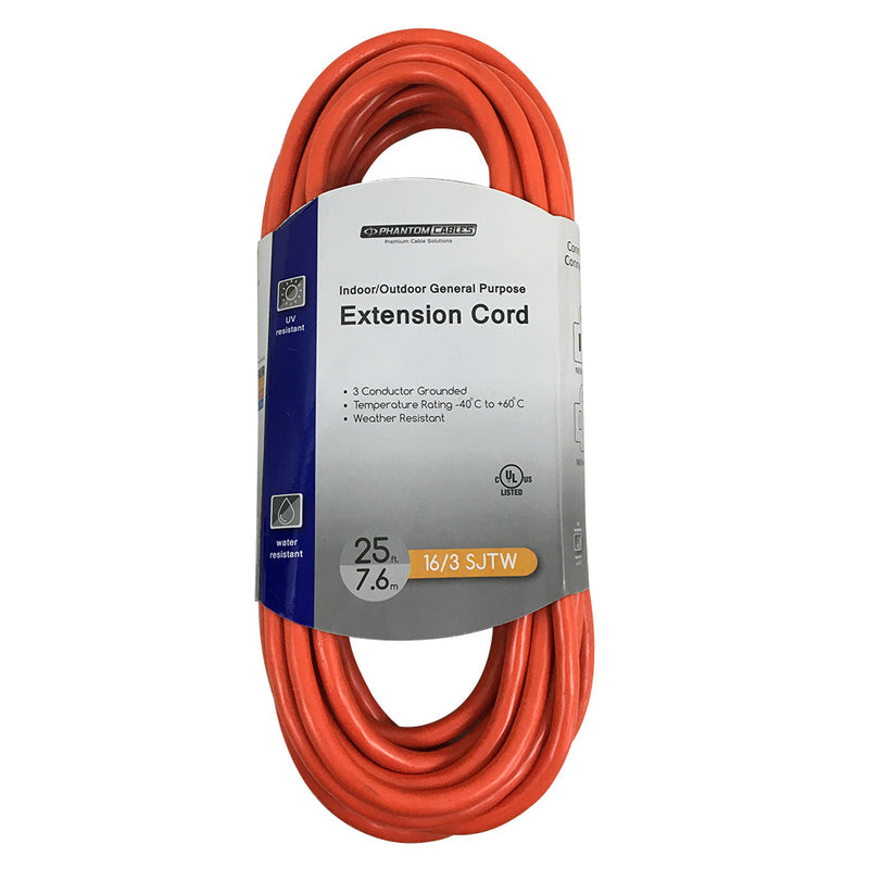 General Purpose Indoor/Outdoor Extension Cord 5-15P to 5-15R - SJTW