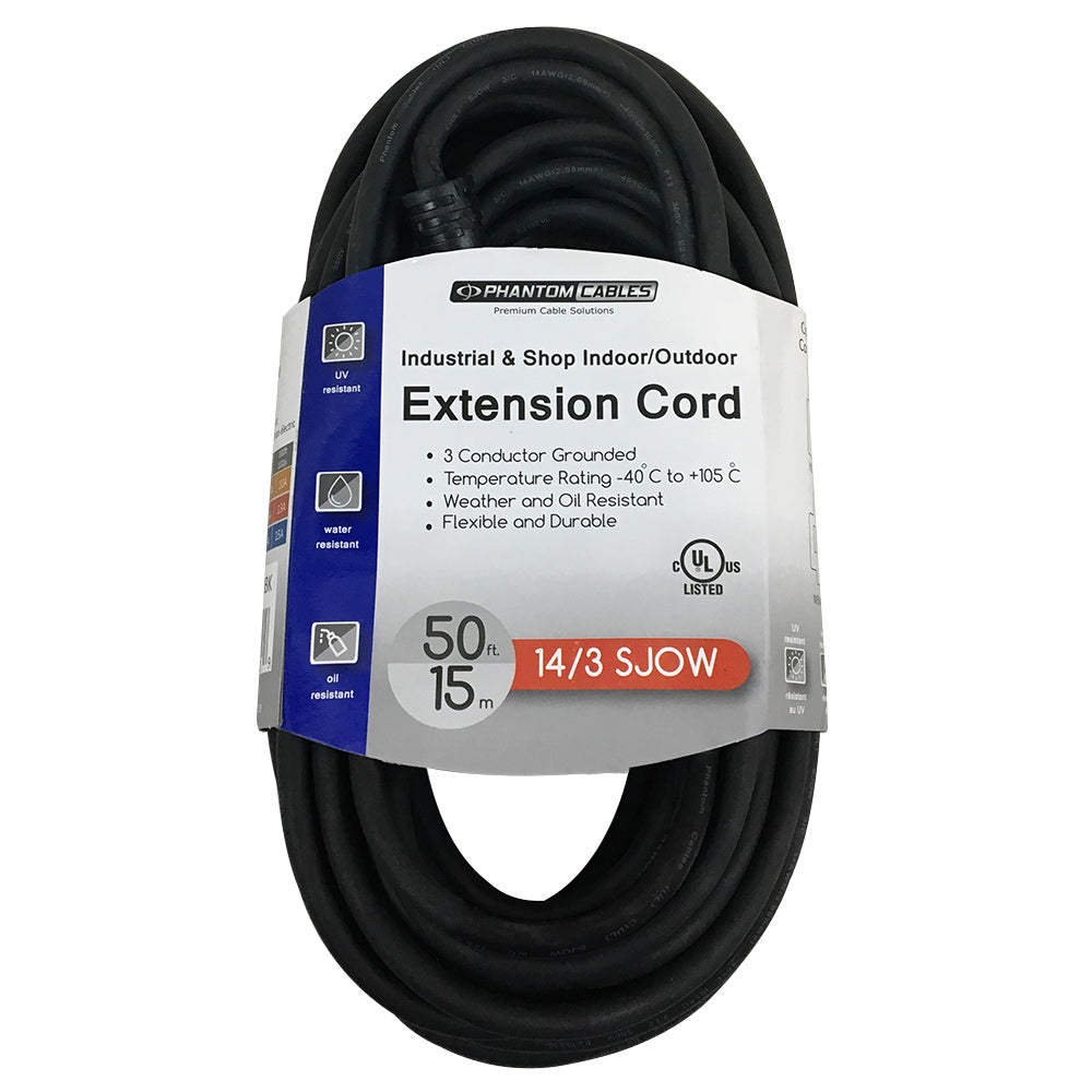 Industrial & Shop Indoor/Outdoor Extension Cord - 5-15P to 5-15R - SJOW