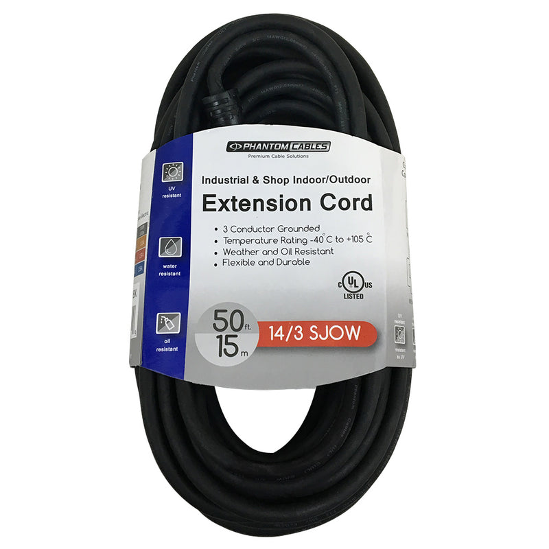 Industrial & Shop Indoor/Outdoor Extension Cord 5-15P to 5-15R - SJOW