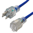 Outdoor All-Weather Extension Cord - 5-15P to 5-15R - SJEOW - Power Indicator Light