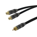 Premium Phantom Cables Single RCA Male to 2x RCA Female Audio Cable FT4
