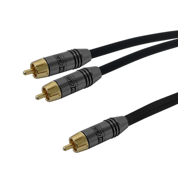 Premium Phantom Cables Single to 2x RCA Male Cable FT4