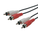 Molded Dual Channel RCA Male to Male Audio Cable