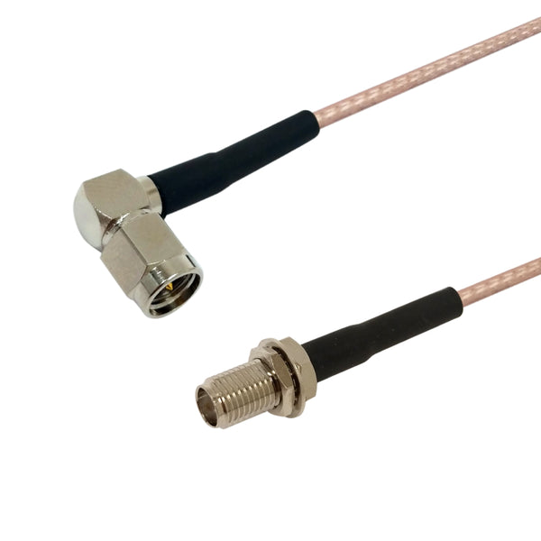 RG316 Male Right Angle to SMA Female Bulkhead Cable