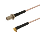 Premium Phantom Cables RG316 SMA Female Bulkhead to MMCX Male Right Angle Cable