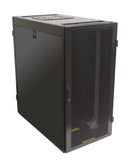 24U Server Cabinet with Fan Tray, Black (47.2 inch H x 23.6 inch W x 43.4 inch D)