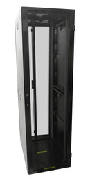 42U Server Cabinet with Fan Tray, Black (78.6 inch H x 23.6 inch W x 43.4 inch D)
