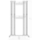 Four Post Relay Rack - 19 inch 42U, Square hole, Depth 24-36 inch