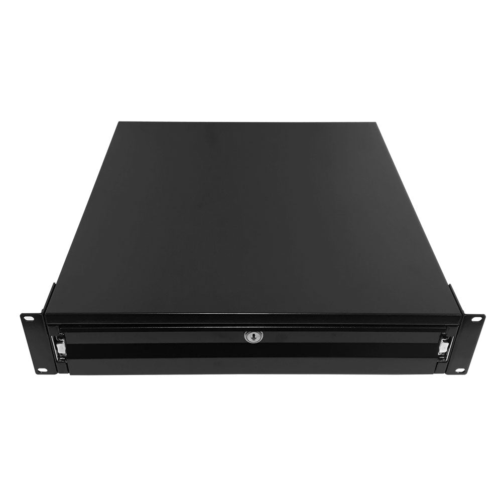 In Rack Drawers 19 Inch Locking Drawer - 18 inch Depth - 2U