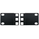 1U 23 inches to 19 inches Reducer Panel Adapter, Square Hole - Black (Pair)
