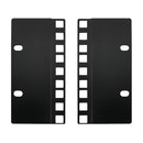 3U 23 inches to 19 inches Reducer Panel Adapter, Square Hole - Black (Pair)