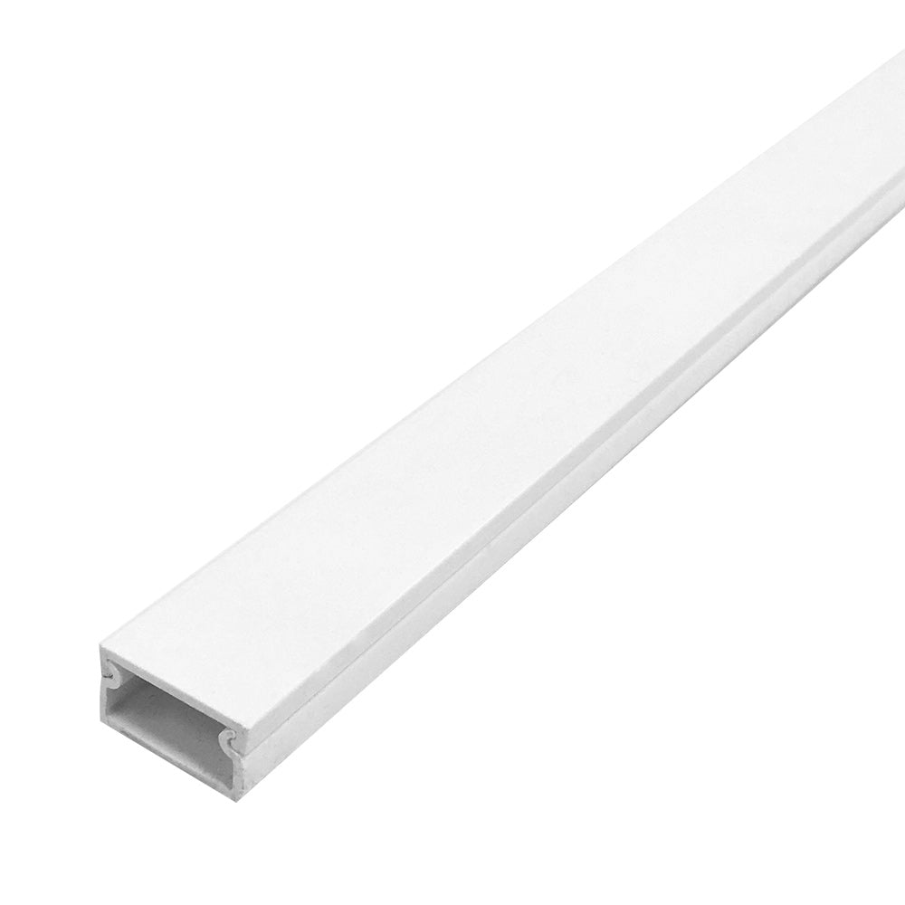6ft Raceway Cable Concealer 19mm x 11mm with Adhesive Foam Tape - Whit