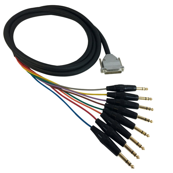 Phantom Cables DB25 - 8ch TRS スネークケーブル Premium Phantom Cables DB25 Male to TRS Male Balanced Analog 8-Channel