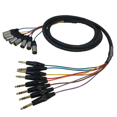 Premium Phantom Cables TRS Male to XLR Male Balanced Analog 8-Channel