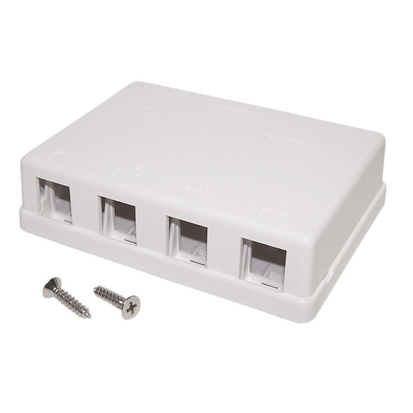 Surface Box 4 Port White