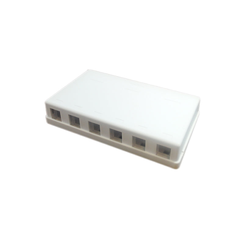 Surface Box 6 Port White