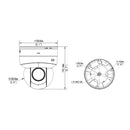 5MP PTZ IP Camera - 2.7~13.5mm - 5x Optical Zoom - Two-Way Audio - Indoor - White