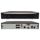 4-Channel IP NVR - 4K 80Mbps - 4x PoE - 1x SATA - 1U