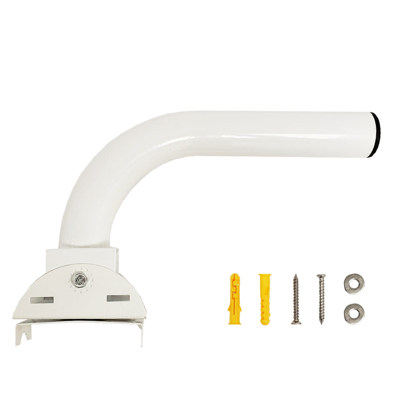 13 inch Wall or Pole Mount J-Pipe Powder Coat - White