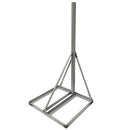 36 inch Heavy Duty Non-Penetrating Roof Mount Mast - Powder Coat - Grey
