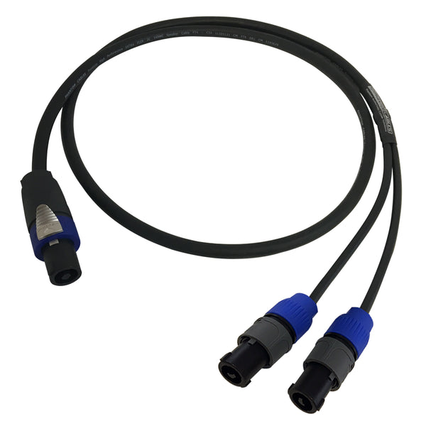 Premium Phantom Cables 4-Pole to 2x 2-Pole speakON Speaker Cable FT4