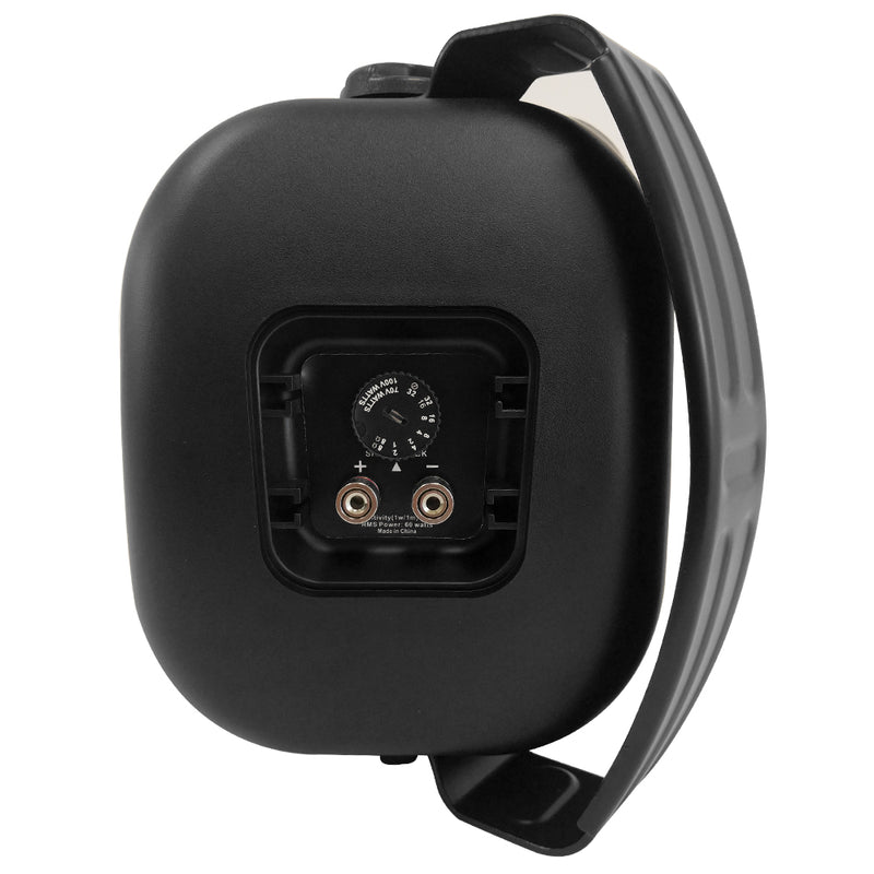 5.25 Inch Indoor/Outdoor Wall Mounted Speaker (Single) - 70V/100V - 80W Max - IP56 Rated - Black