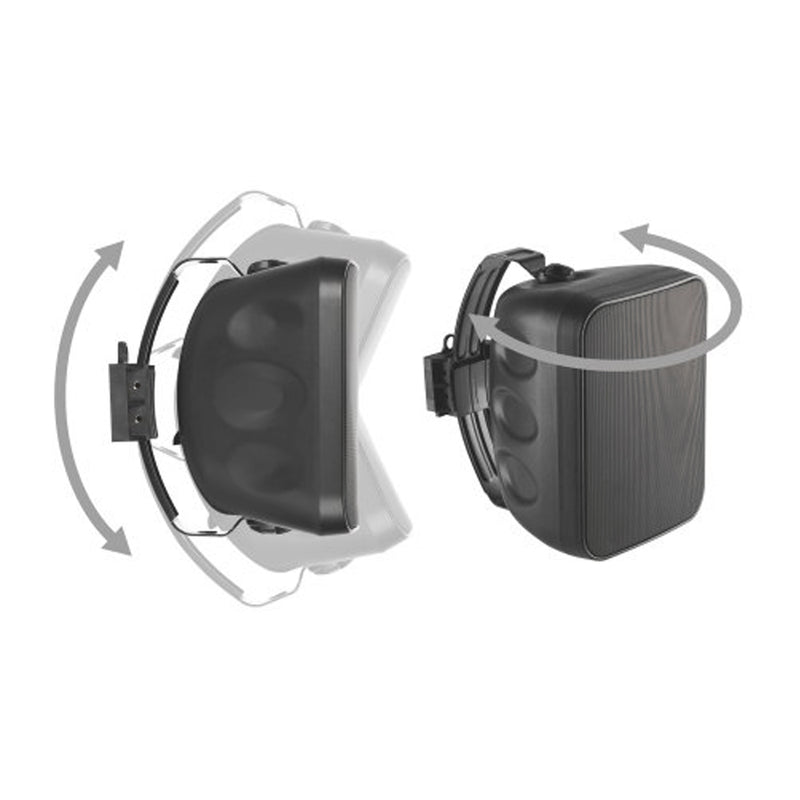 6.5 Inch Indoor/Outdoor Wall Mounted Speaker (Single) - 70V - 120W Max - IP65 Rated - Black