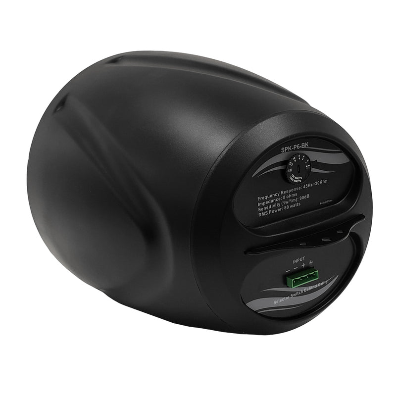 6.5 inch Pendant Speaker - 70V - 160W Max (Single) - Black