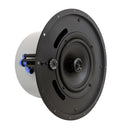 6.5 inch Coaxial Frameless Commercial Ceiling Speakers (Single) - 70V/100V - 100W Max - UL2043 Plenum Rated