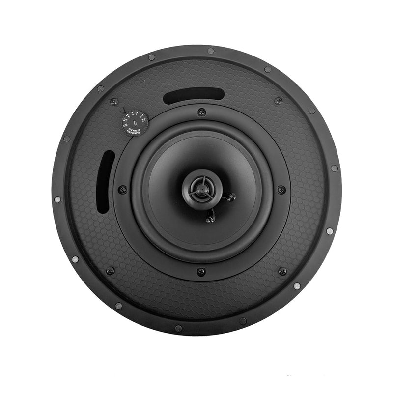 6.5 inch Coaxial Frameless Commercial Ceiling Speakers (Single) - 70V/100V - 100W Max - UL2043 Plenum Rated