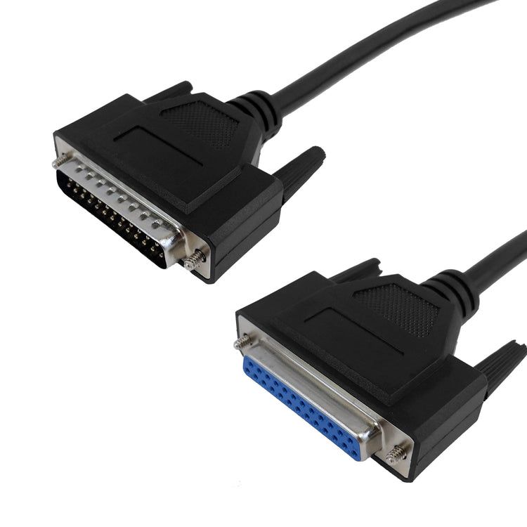Sourcing Map DB25 Male To Female Serial Cable — 28AWG Shielded, 3.3 Ft For Data Communication