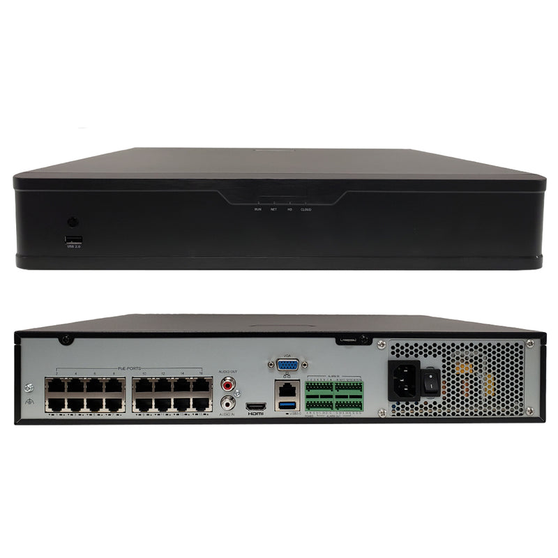 32-Channel IP NVR 12MP 320Mbps 16x PoE - 4x SATA