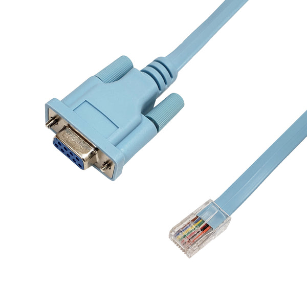 6ft DB9 Female to RJ45 Male Cisco Console Cable - Light Blue
