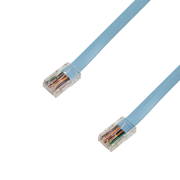 6ft to RJ45 Male Cisco Console Rollover Cable - Light Blue