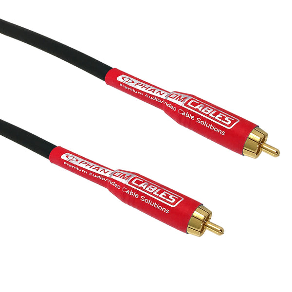Premium Phantom Cables Subwoofer RCA to Male Cable FT4