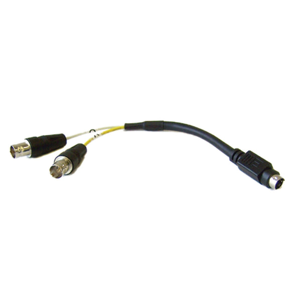 6 inch Molded S-Video Male to 2 x BNC Female Cable