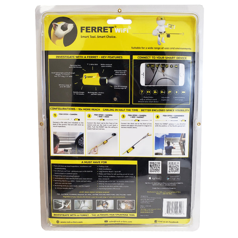 Ferret Wi-Fi Wireless Inspection Camera and Cable Pulling Tool