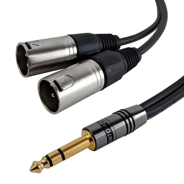 Premium Y-Splitter TRS to 2x XLR Male Unbalanced Cable