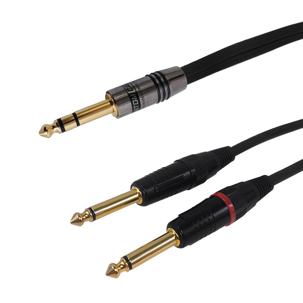 Premium Phantom Cables TRS to 2x 1/4 inch TS Male Audio Cable FT4