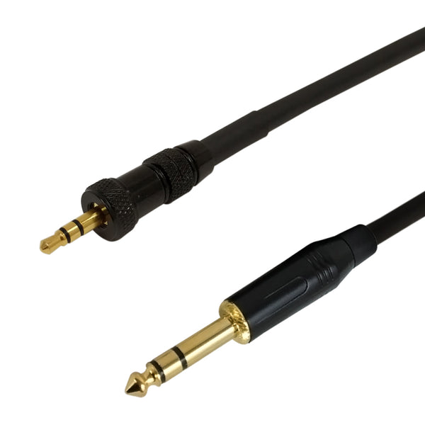 Premium Phantom Cables Balanced 1/4 Inch TRS To 3.5mm Locking Male Cable