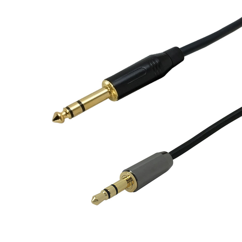 Premium Phantom Cables 3.5mm to 1/4 inch TRS Male Stereo Audio Cable FT4