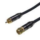 Premium Phantom Cables RG59 F-Type Male to RCA Male Cable FT4