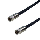 Premium Phantom Cables RG6 F-Type Male to F-Type Male Cable - Black
