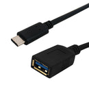 USB 3.1 Type-C Male to A Female Cable 5G 3A - 1ft