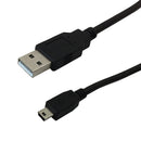 USB 2.0 A Male to Mini-B 5-pin Male Hi-Speed Cable