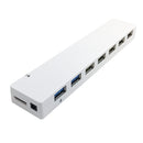 7-Port USB 3.0 Hub (2x USB 3.0, 5x USB 2.0 + Charger) - White