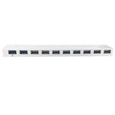 10-Port USB 3.0 Hub (2x USB 3.0, 8x USB 2.0 + Charger) - White