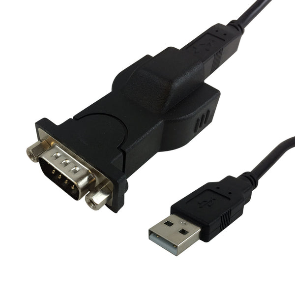 Female DB9 Serial Converter with 6ft A to USB B Male Cable