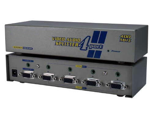 4-Port VGA Video Splitter with 3.5mm Audio - 2048x1536