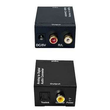 Digital To Analog Audio Converter – Toslink/Optical/Coaxial To RCA L/R – Includes Fiber Cable